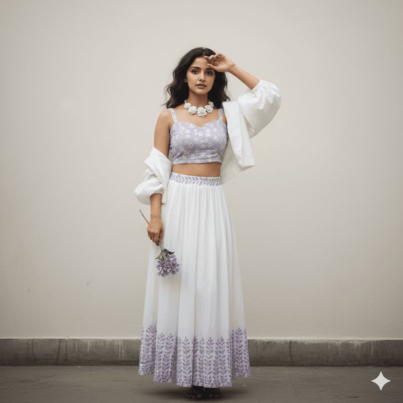 Elegant Floral Contemplation