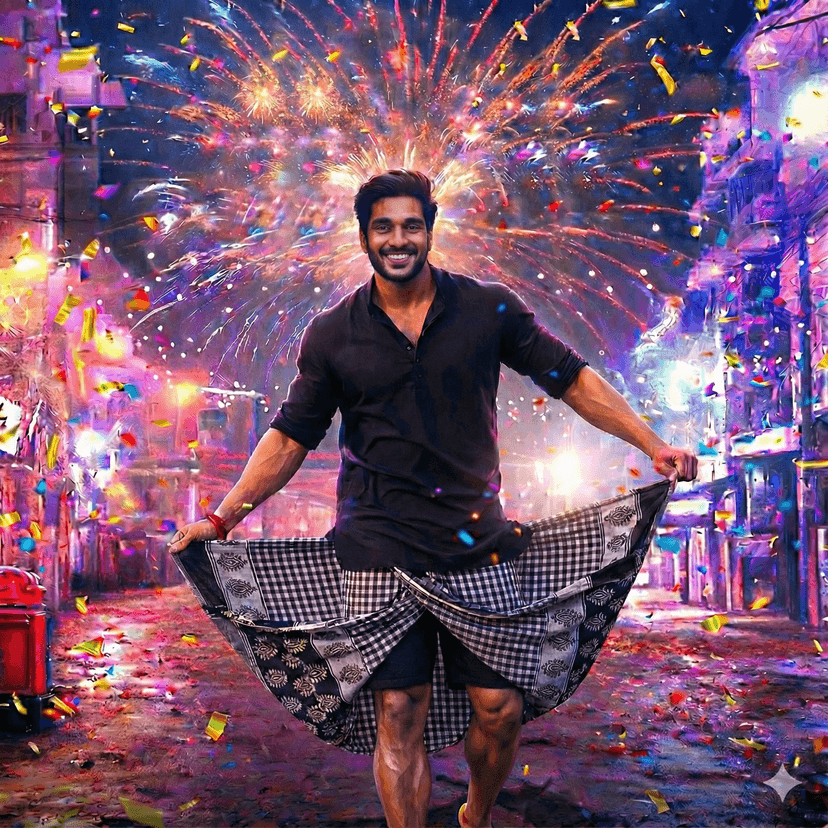 Prabhas first look from Rajasaab movie